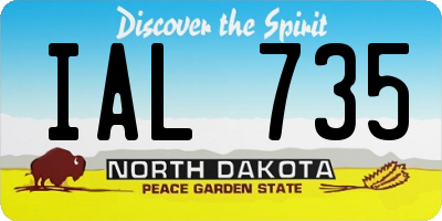 ND license plate IAL735