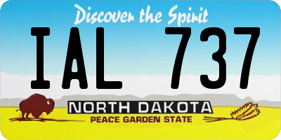 ND license plate IAL737