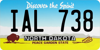 ND license plate IAL738