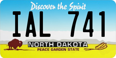ND license plate IAL741
