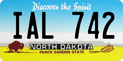 ND license plate IAL742