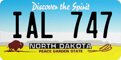 ND license plate IAL747