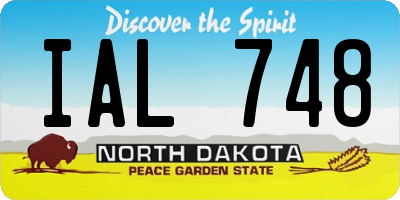 ND license plate IAL748
