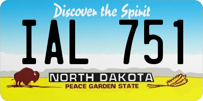ND license plate IAL751