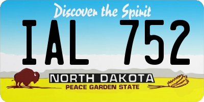 ND license plate IAL752
