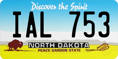 ND license plate IAL753