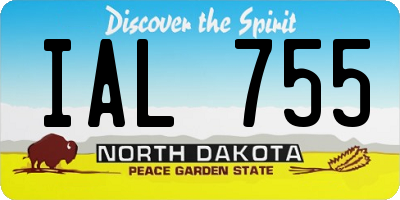 ND license plate IAL755