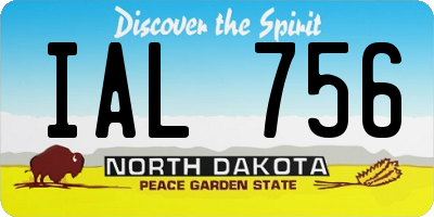 ND license plate IAL756