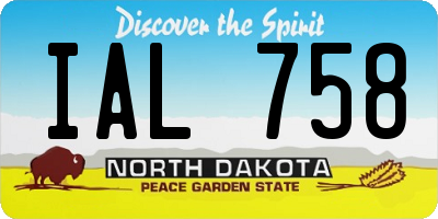 ND license plate IAL758