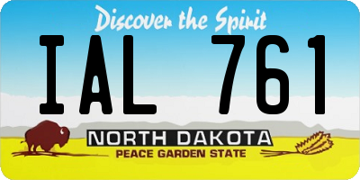 ND license plate IAL761
