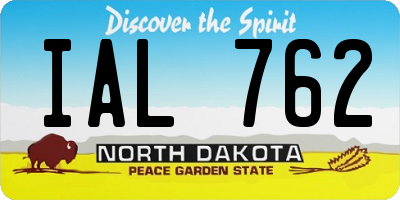 ND license plate IAL762