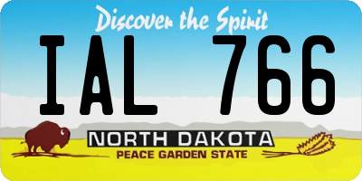 ND license plate IAL766