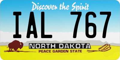 ND license plate IAL767
