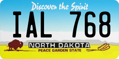 ND license plate IAL768
