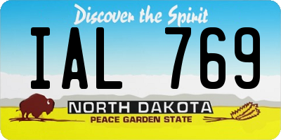 ND license plate IAL769