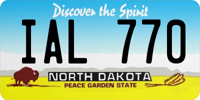 ND license plate IAL770