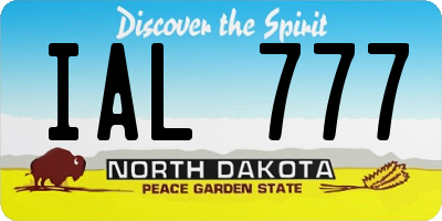 ND license plate IAL777