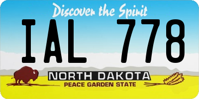 ND license plate IAL778