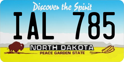 ND license plate IAL785