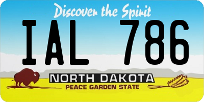 ND license plate IAL786