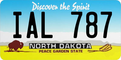 ND license plate IAL787