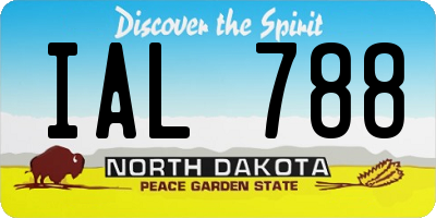 ND license plate IAL788