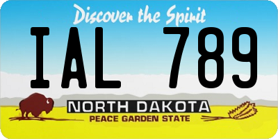 ND license plate IAL789