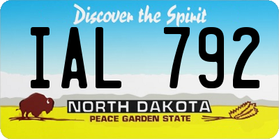 ND license plate IAL792