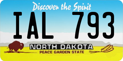 ND license plate IAL793