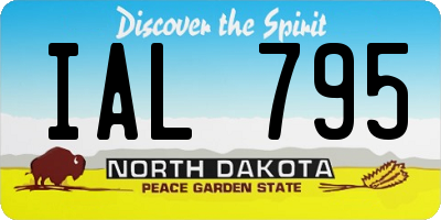 ND license plate IAL795
