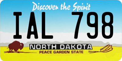 ND license plate IAL798