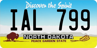 ND license plate IAL799