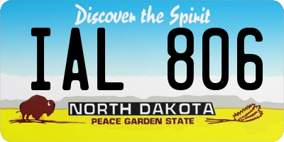 ND license plate IAL806