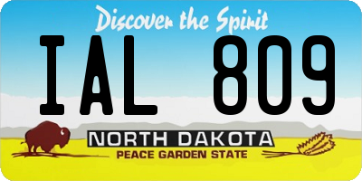 ND license plate IAL809