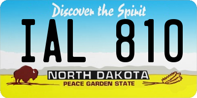 ND license plate IAL810