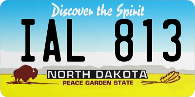 ND license plate IAL813