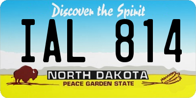 ND license plate IAL814