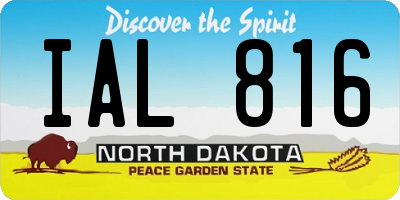 ND license plate IAL816