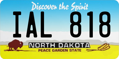 ND license plate IAL818
