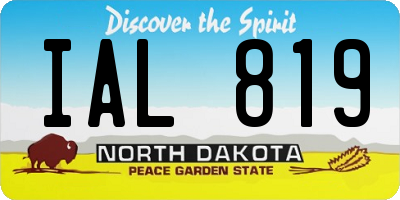 ND license plate IAL819