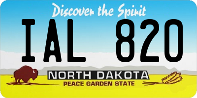 ND license plate IAL820