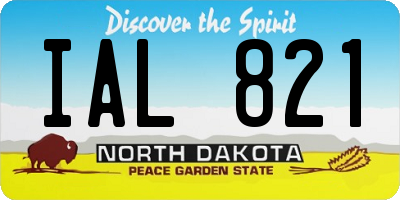 ND license plate IAL821