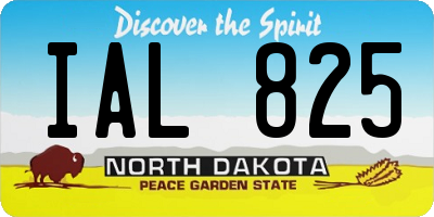 ND license plate IAL825