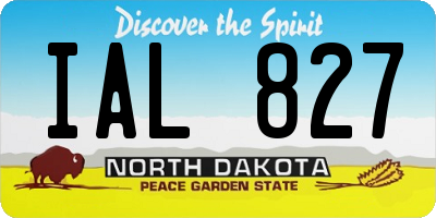 ND license plate IAL827