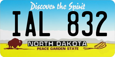 ND license plate IAL832