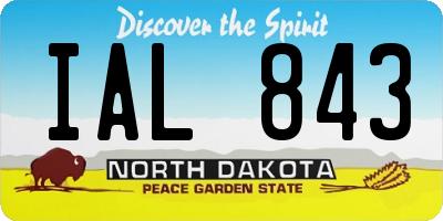 ND license plate IAL843