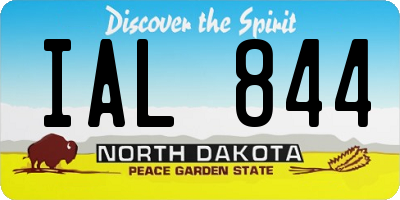 ND license plate IAL844