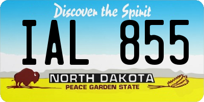 ND license plate IAL855