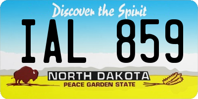 ND license plate IAL859