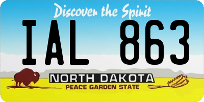 ND license plate IAL863